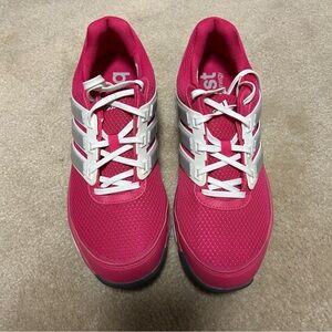 Adidas women’s golf shoes. Pink and White Athletic Sneakers, new, not worn.